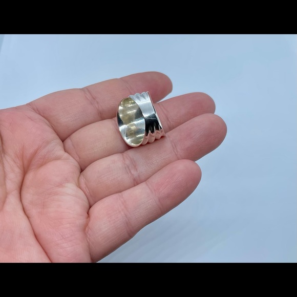 Sterling silver big ring - Picture 4 of 6